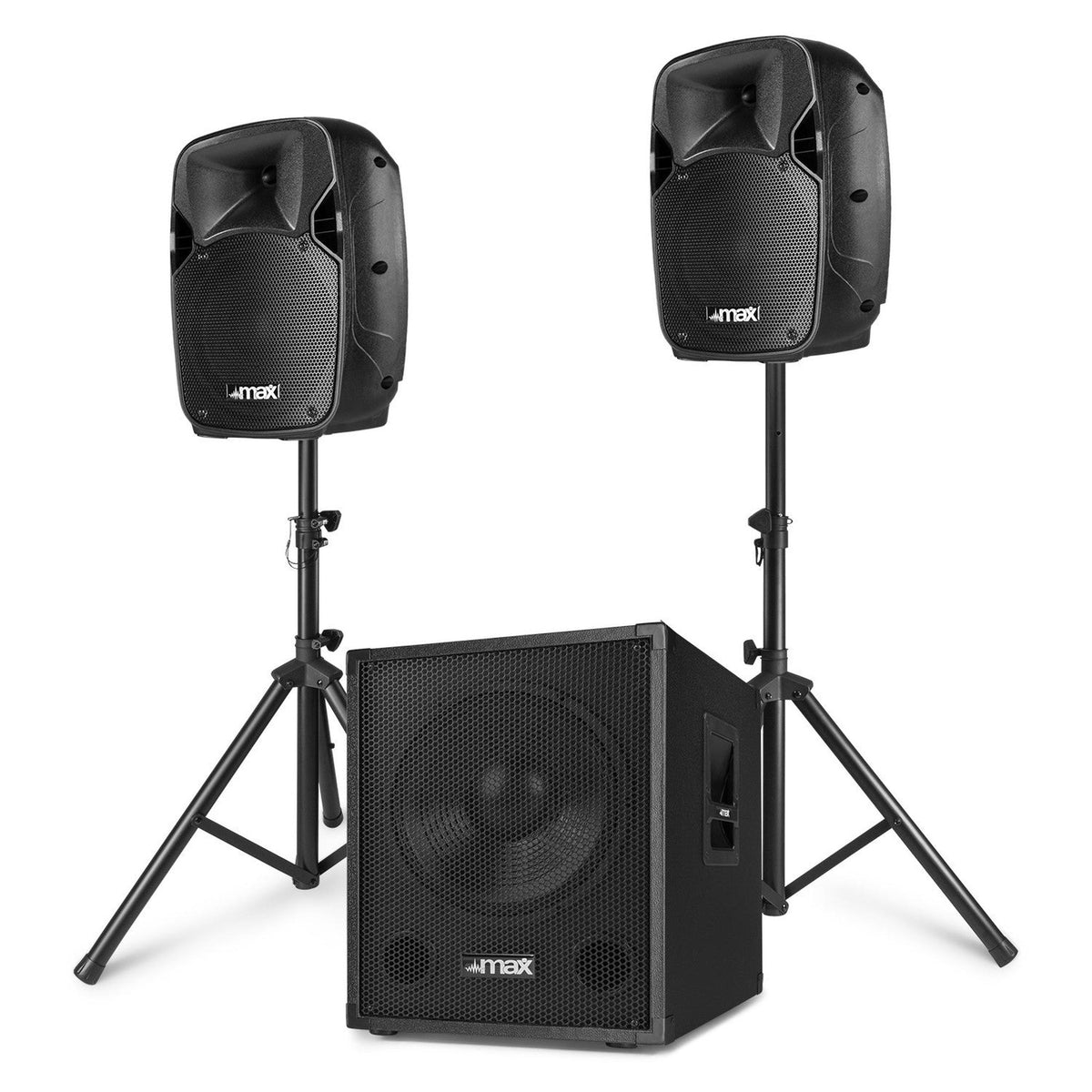 MAX MX700 2.1 Actieve Speakerset 700W met 12 inch Subwoofer en 2x 8 inch Tops