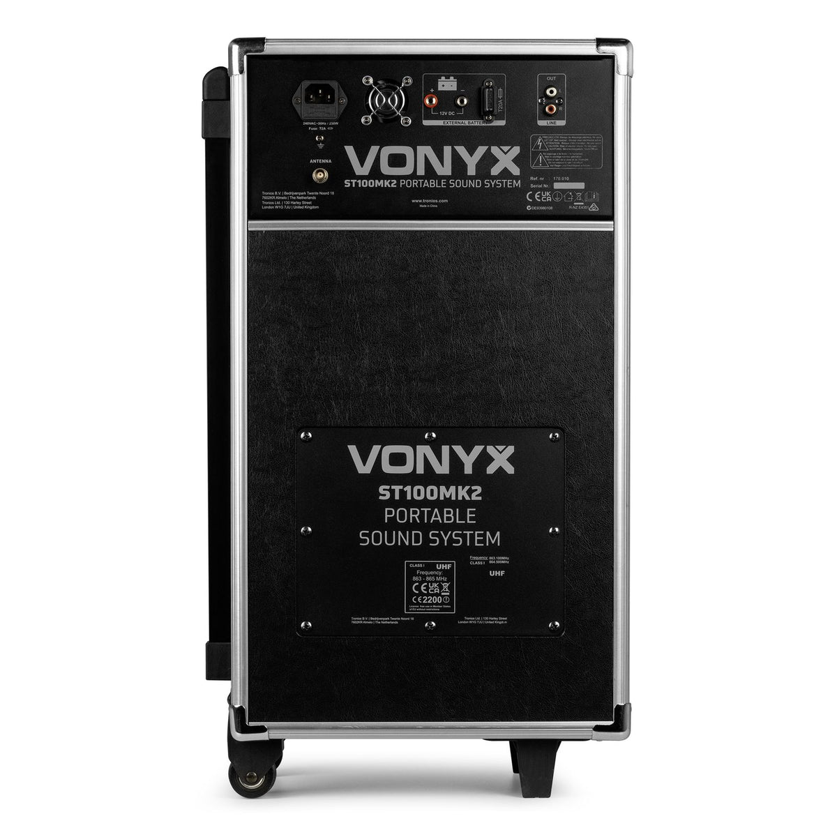 Vonyx ST100 MK2 Draagbaar geluidssysteem 8" BT/CD/MP3/UHF