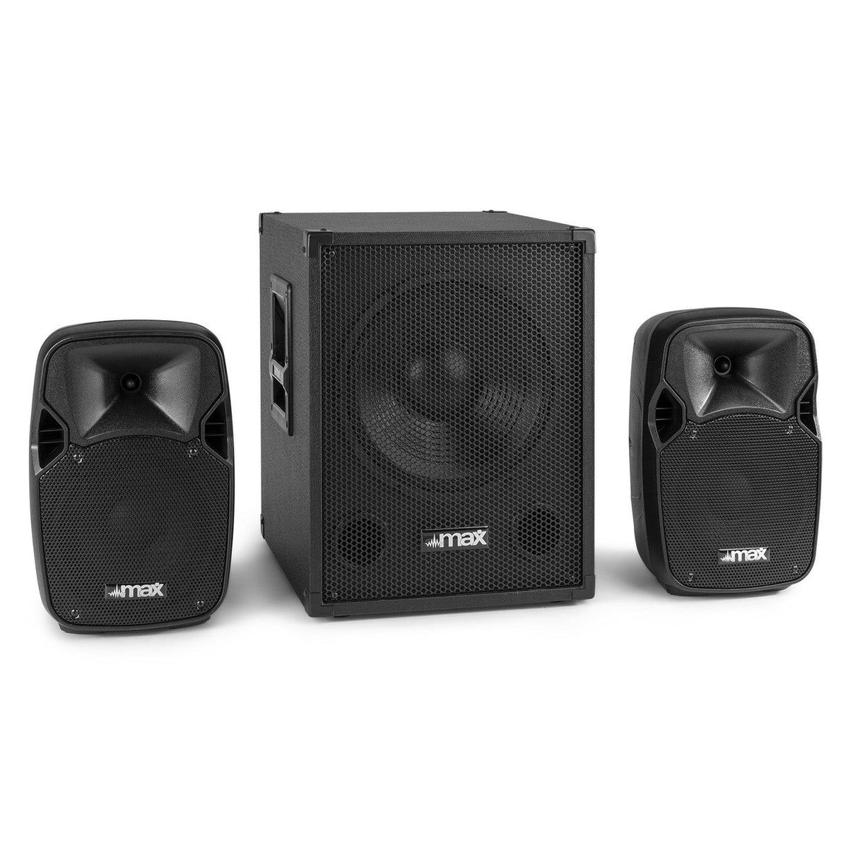 MAX MX700 2.1 Actieve Speakerset 700W met 12 inch Subwoofer en 2x 8 inch Tops