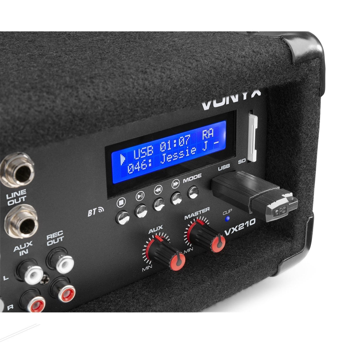 VONYX VX210 Full PA Geluidssysteem 800W met 10 inch Speakers, Mixer en Bluetooth
