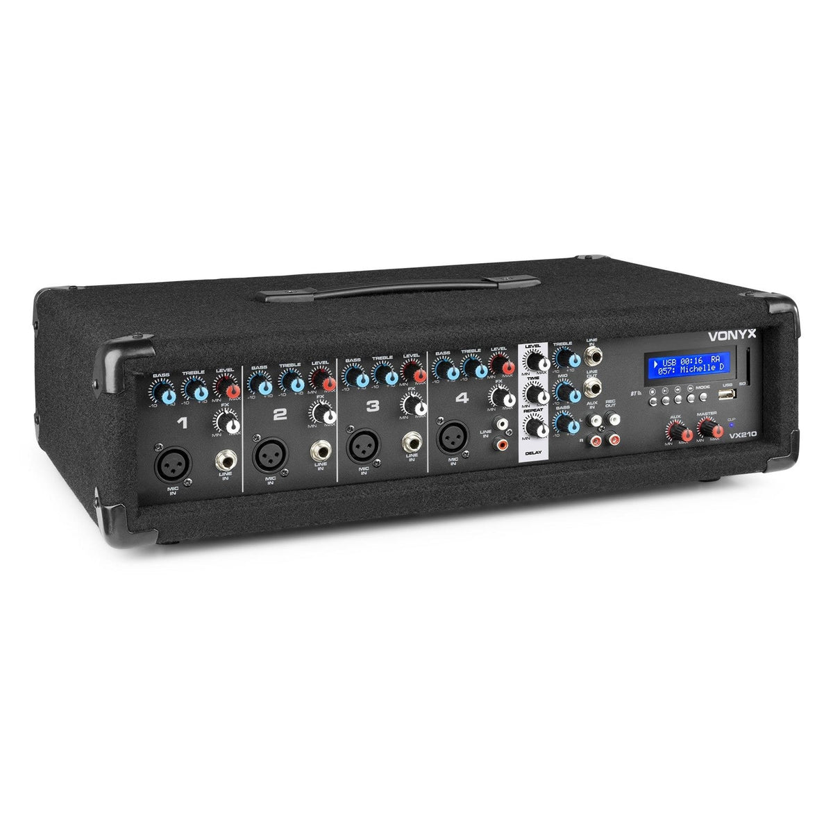 VONYX VX210 Full PA Geluidssysteem 800W met 10 inch Speakers, Mixer en Bluetooth