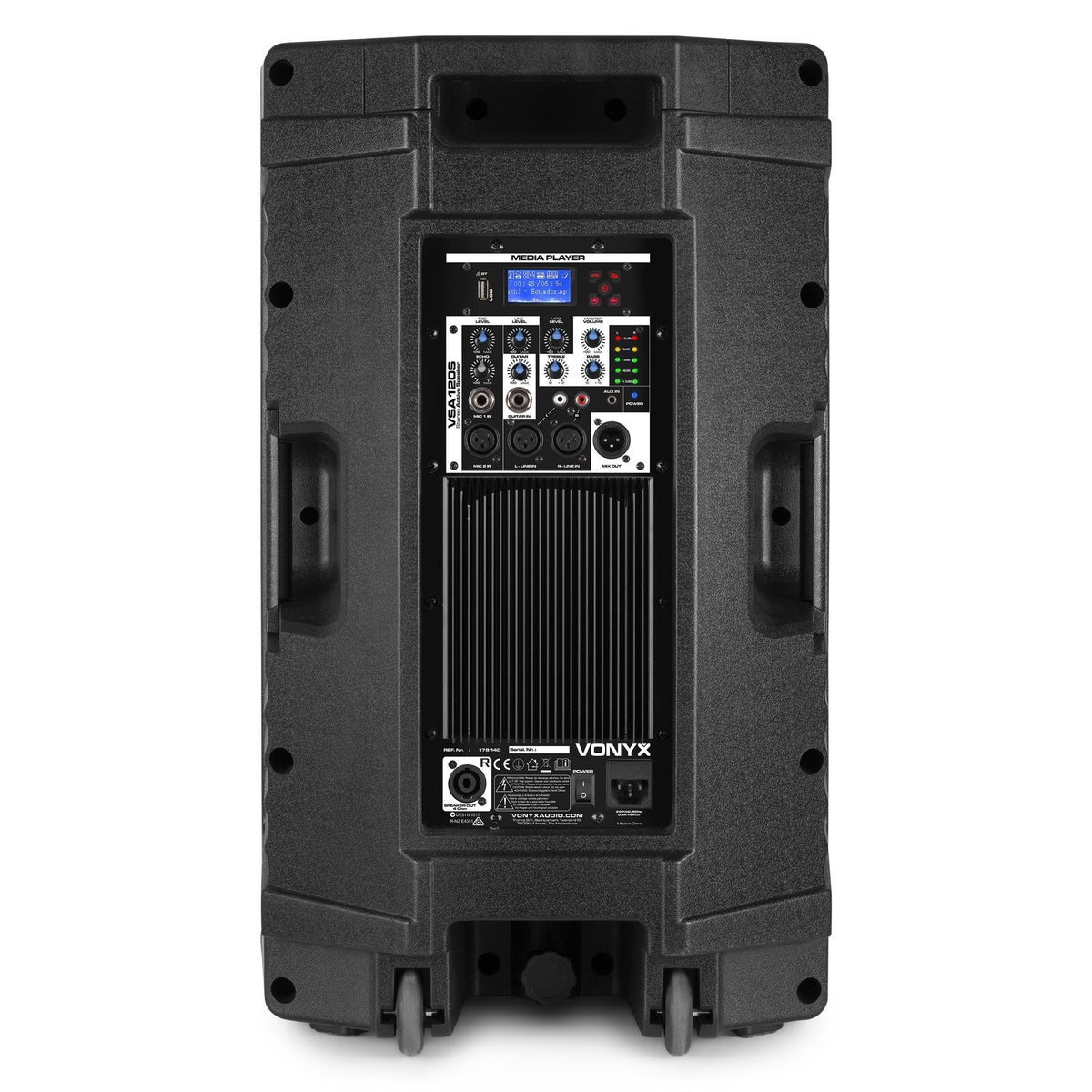 VONYX VSA120S 800W Actieve Stereo Speakerset met Bluetooth, USB Speler en 12 inch Woofers