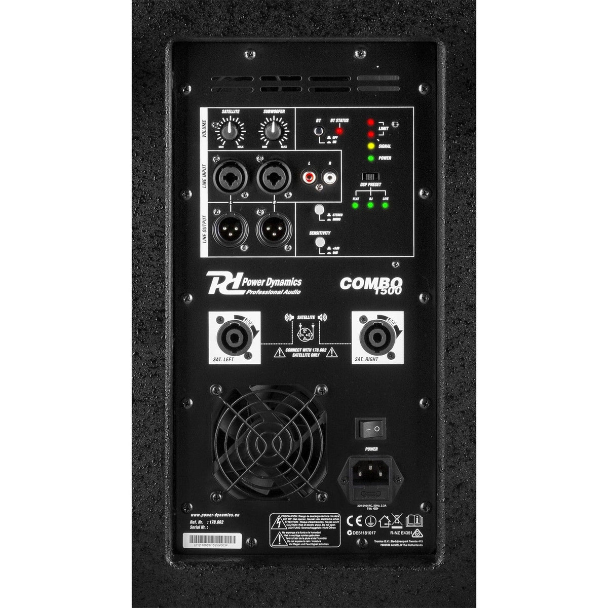Power Dynamics PD Combo 1500 Geluidssysteem 1500W met 15 inch Subwoofer, DSP en Bluetooth