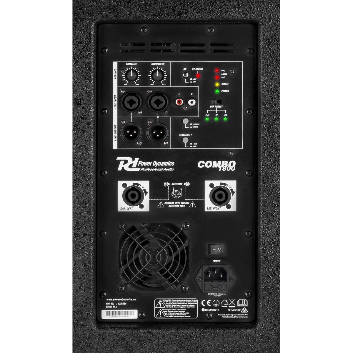 Power Dynamics PD Combo 1800 Geluidssysteem 1800W met 18 inch Subwoofer, DSP en Bluetooth