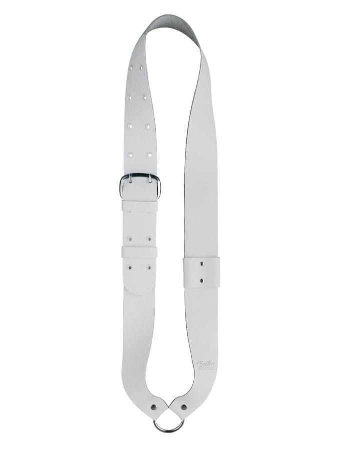 Boston SB-10 Bandelier voor kleine trom, leder, wit