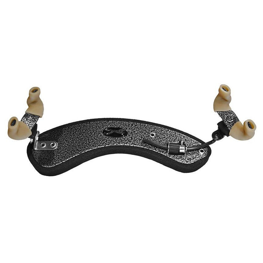 Wolf SR-23-SIL shoulder rest for violin, forte secondo, silver penny vein textured, fits 4/4-3/4