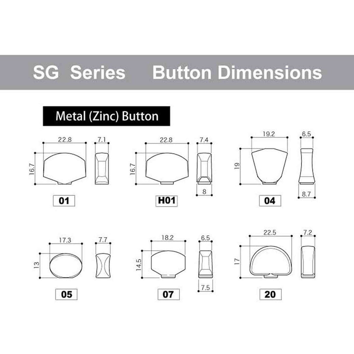 Gotoh GTH13334 SG301 stemmechanieken met 20 knoppen, 3L3R, chroom