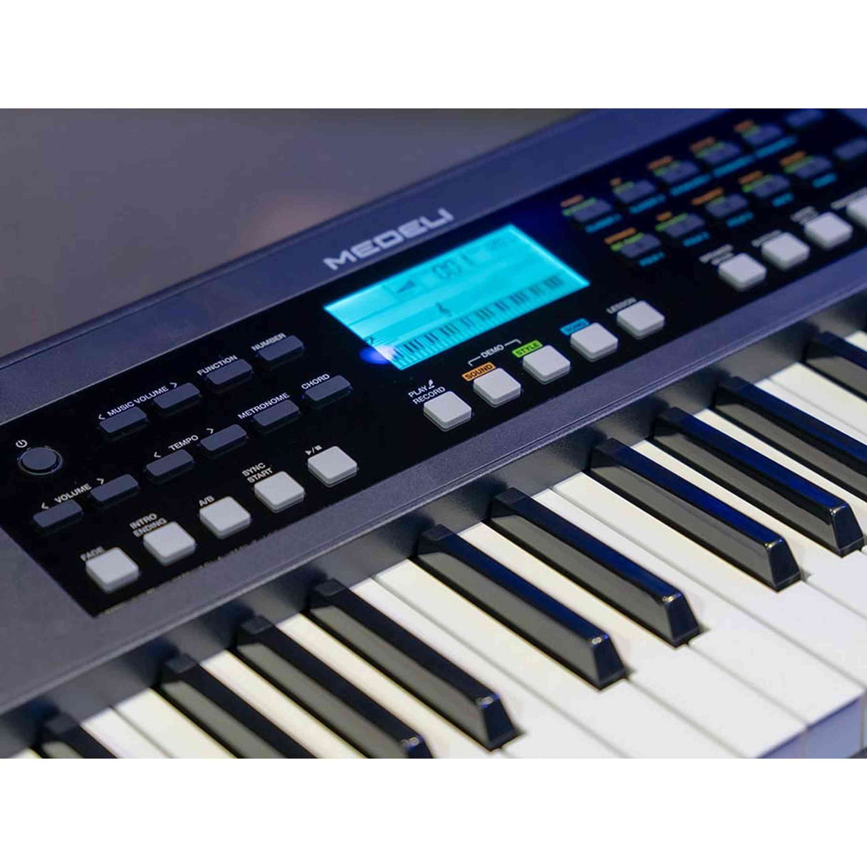 Medeli MK61 Nebula Series 61 toetsen, aanslaggevoelig, 450 klanken, incl. standaard en kruk