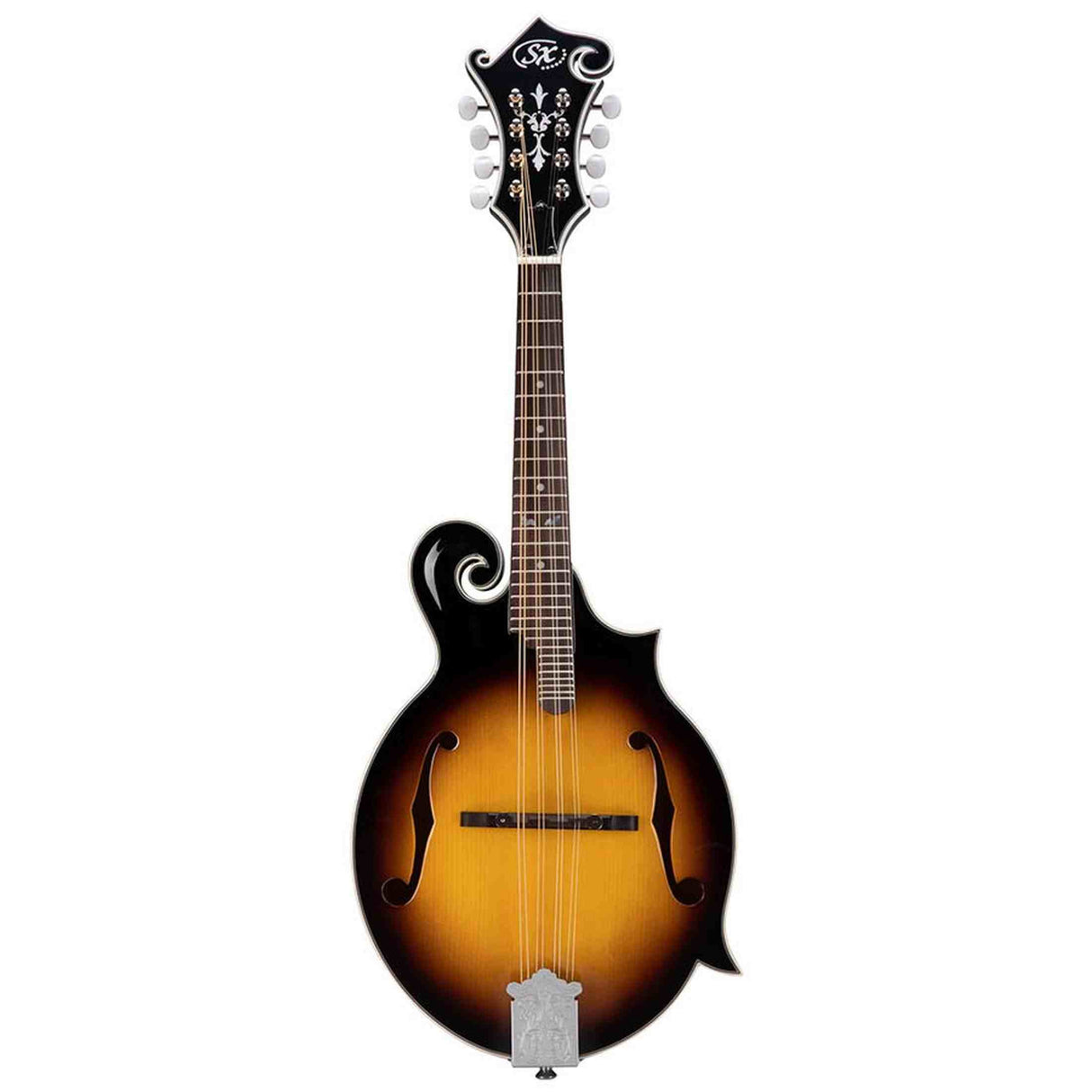 SX SMF760VS F-Style Mandoline – Massief Gesneden Sparren Top, Hoogglans Afwerking & 29 Frets