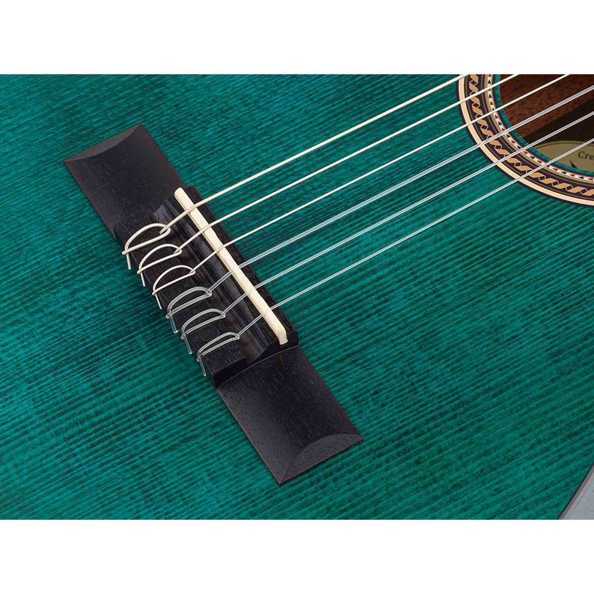 Valencia VC202TBU klassieke gitaar 1/2, sitka sparren top, nato zij- & achterblad, transparant blauwe finish