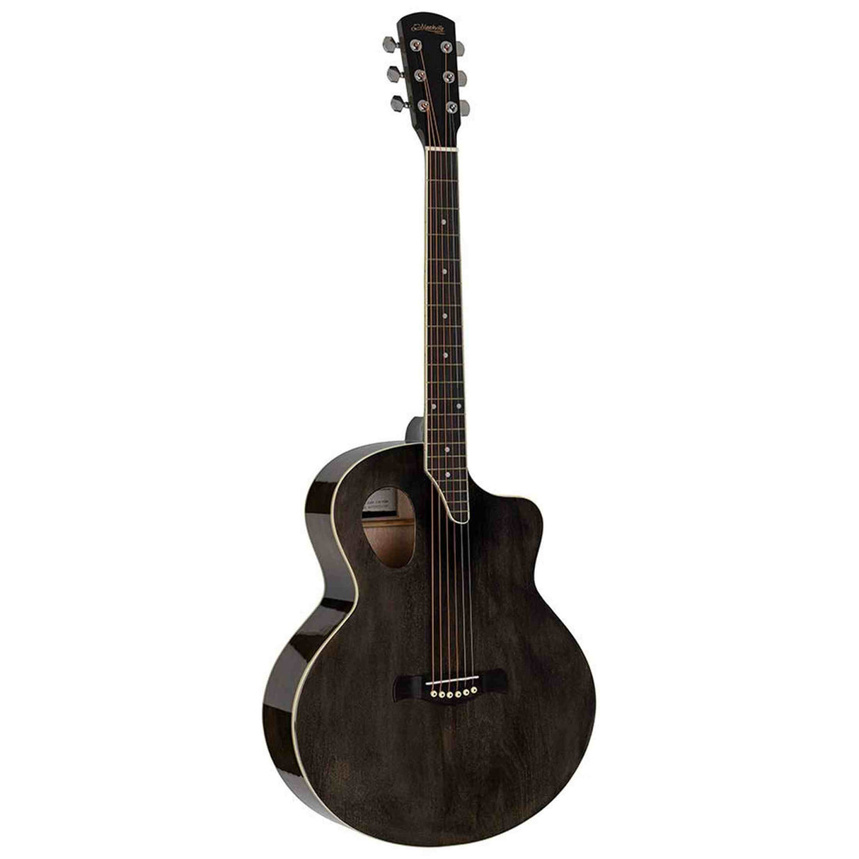 Nashville GOF-110-TBK Offset Soundhole Akoestische Gitaar Transparent Zwart