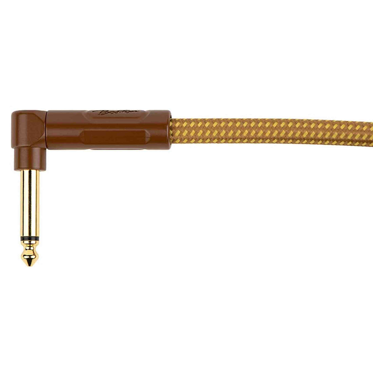 Boston GCRT-60A Prime Series woven jacket instrumentkabel jack–haakse jack 6 meter yellow tweed