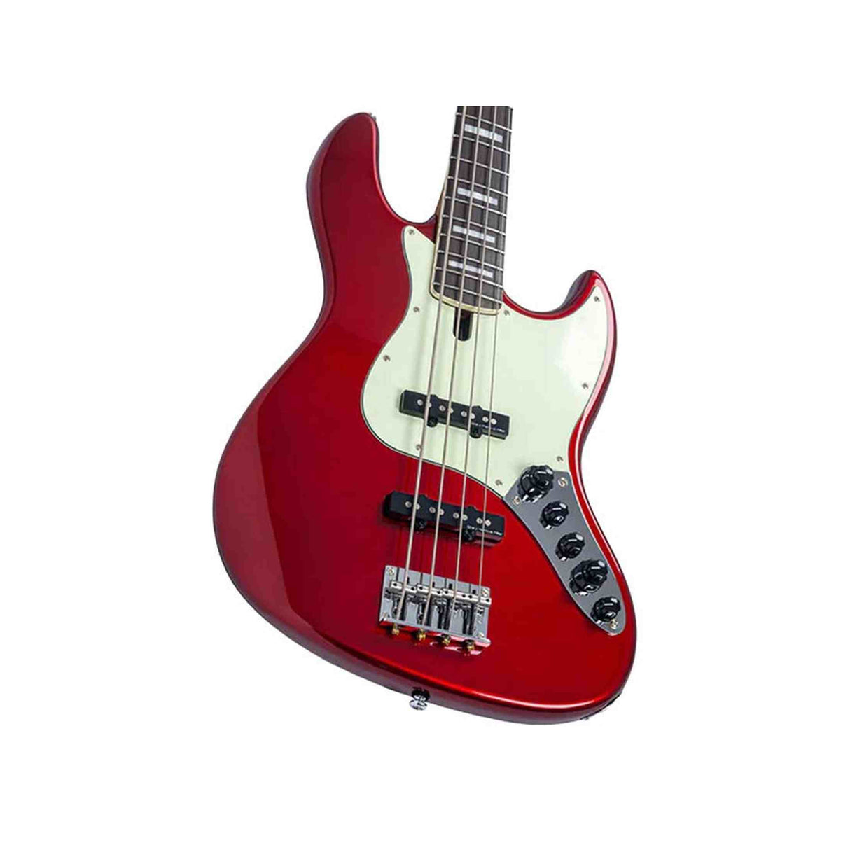 Sire V7N A4/CAR Marcus Miller 4-snarige Actieve Basgitaar Candy Apple Red met Elzen Body en Heritage-3 Preamp