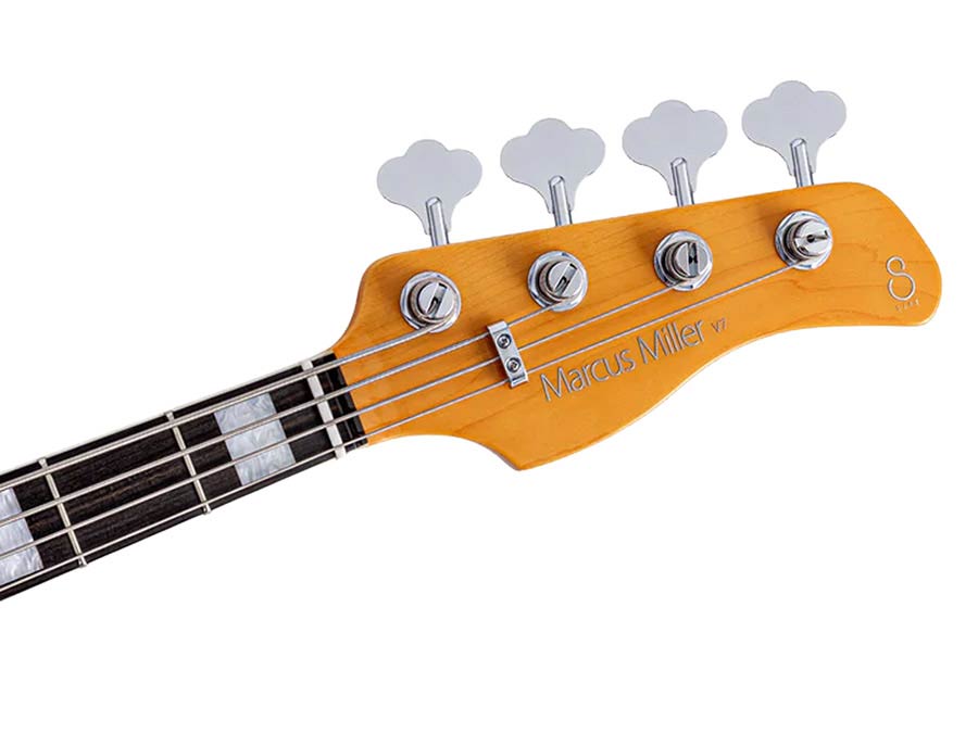 Sire V7N A4/MC Marcus Miller 4-snarige Actieve Basgitaar Mercury met Elzen Body en Heritage-3 Preamp