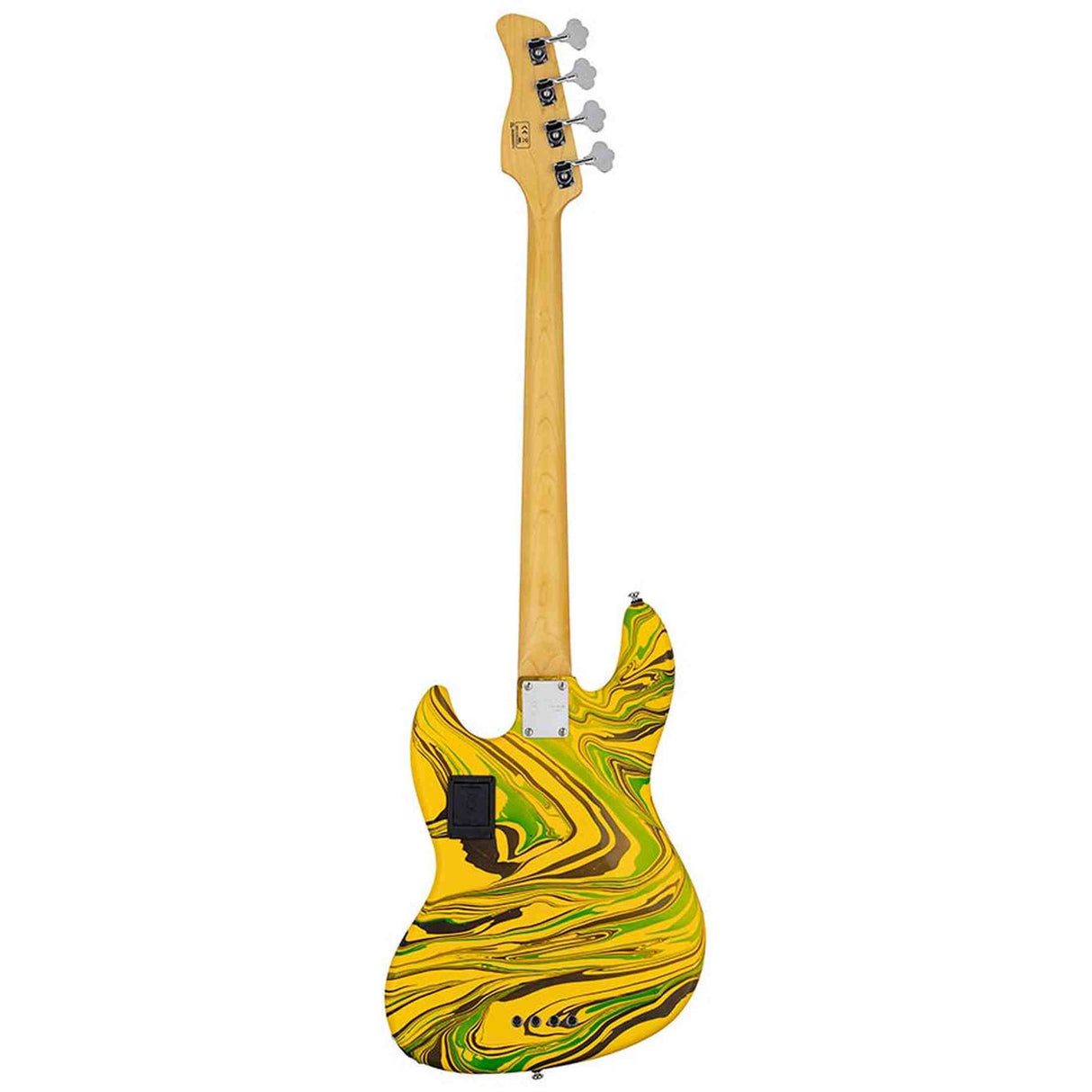 Sire V7N A4/YS Marcus Miller 4-snarige Actieve Basgitaar Matte Yellow Swirl met Elzen Body en Heritage-3 Preamp