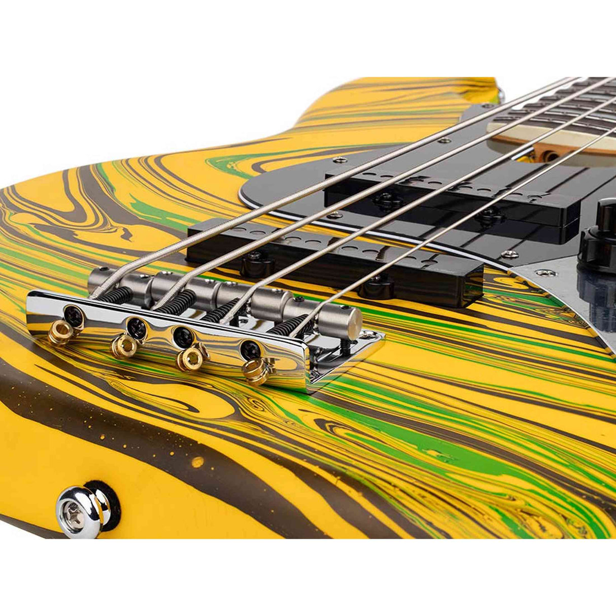 Sire V7N A4/YS Marcus Miller 4-snarige Actieve Basgitaar Matte Yellow Swirl met Elzen Body en Heritage-3 Preamp
