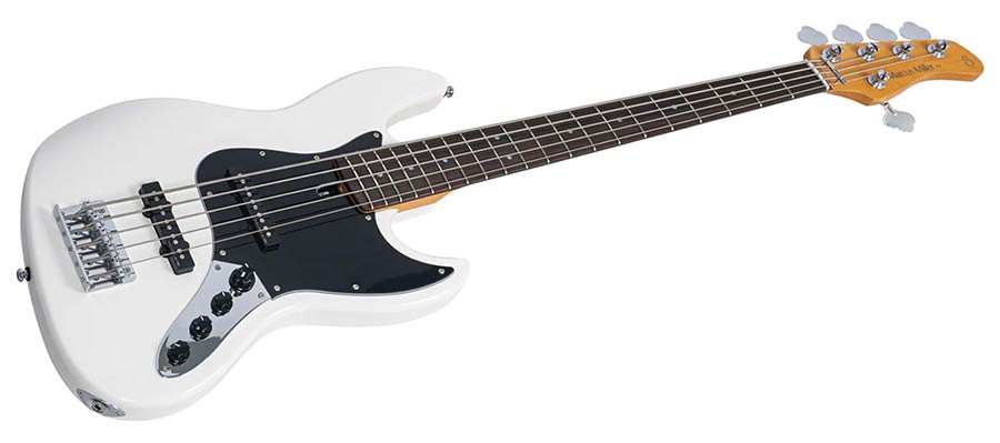 Sire V3N 5/AWH Marcus Miller 5-snarige Actieve Jazz Bas Antique White met 2-Bands Preamp