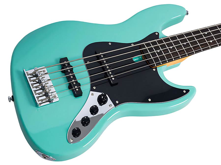 Sire V3N 5/MLG Marcus Miller 5-snarige Actieve Jazz Bas Mild Green met 2-Bands Preamp