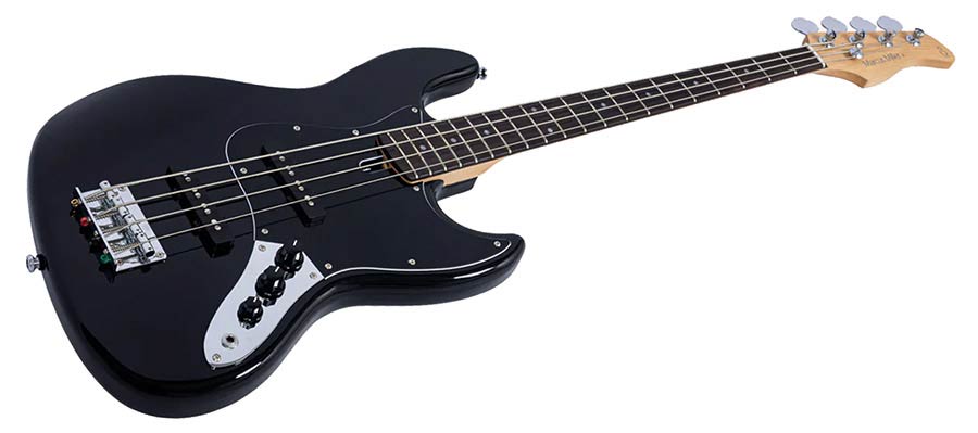 Sire V1 4/BK Marcus Miller 4-snarige Passieve Jazz Bas Zwart met Palissander Toets