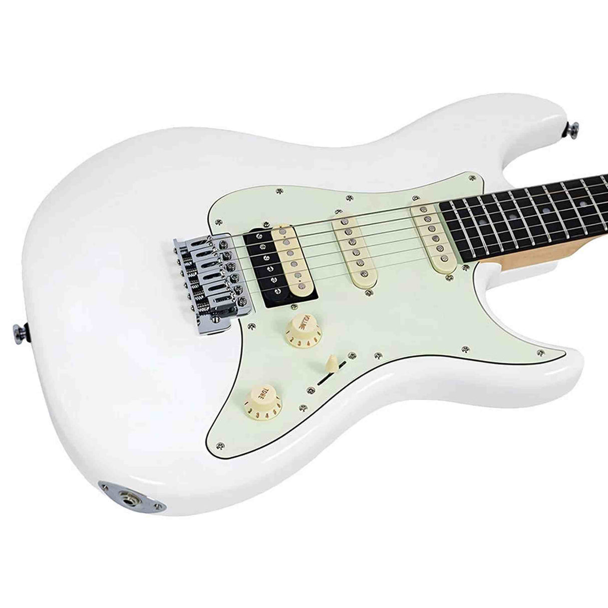 Sire S1 ST-Style Elektrische Gitaar Antique White + NUX Mighty-8 MK2 Versterker