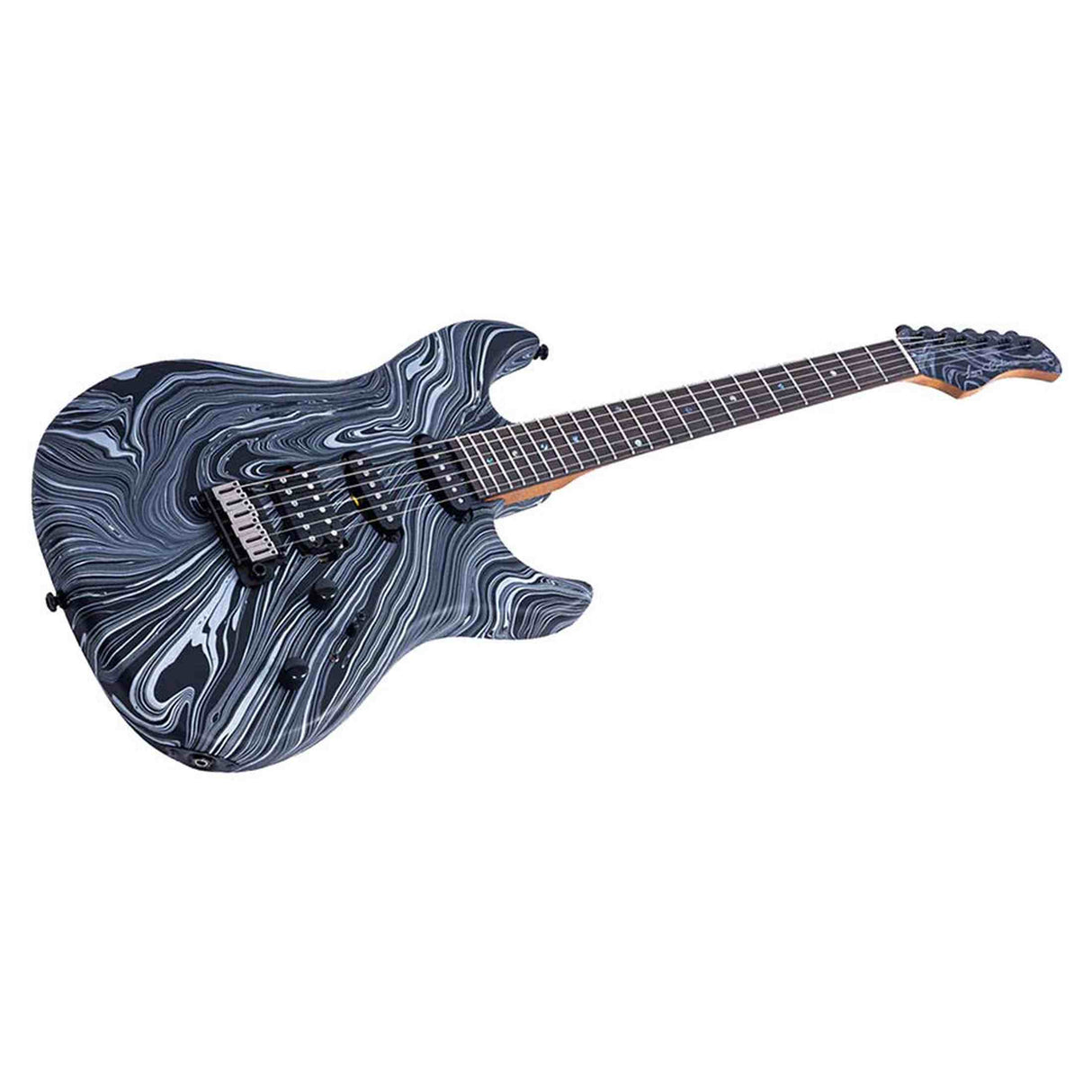 Sire S7 HSS/BKSW Larry Carlton S-Style Elektrische Gitaar Black Swirl met Roasted Maple Hals en Locking Tuners