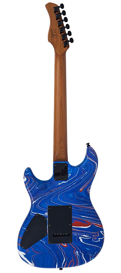 Sire S7 HSS/BLSW Larry Carlton S-Style Elektrische Gitaar Blue Swirl met Roasted Maple Hals en Locking Tuners