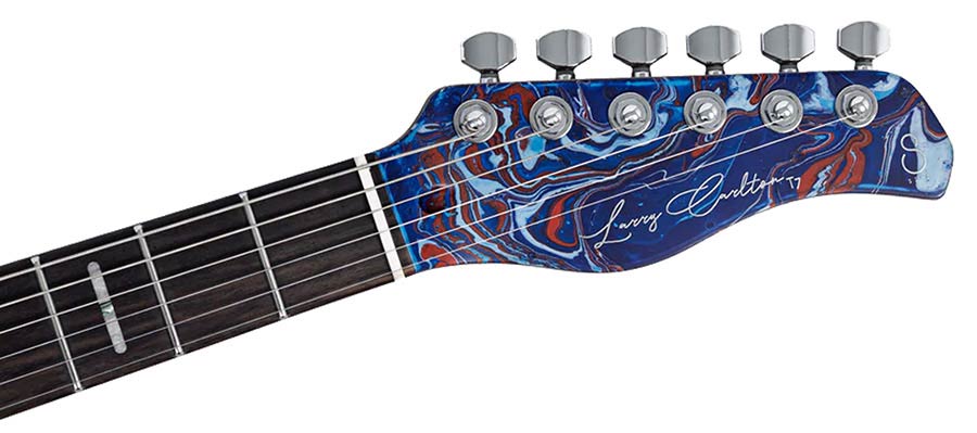 Sire T7 HH/BLSW Larry Carlton T-Style Elektrische Gitaar Blue Swirl met Roasted Maple Hals en Locking Tuners