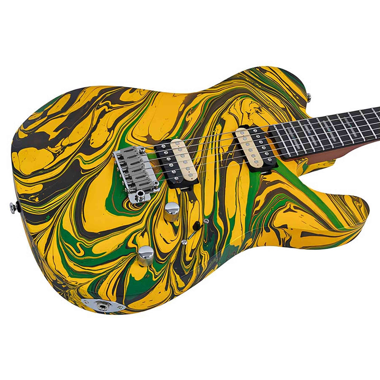Sire T7 HH/YWSW Larry Carlton T-Style Elektrische Gitaar Yellow Swirl met Roasted Maple Hals en Locking Tuners