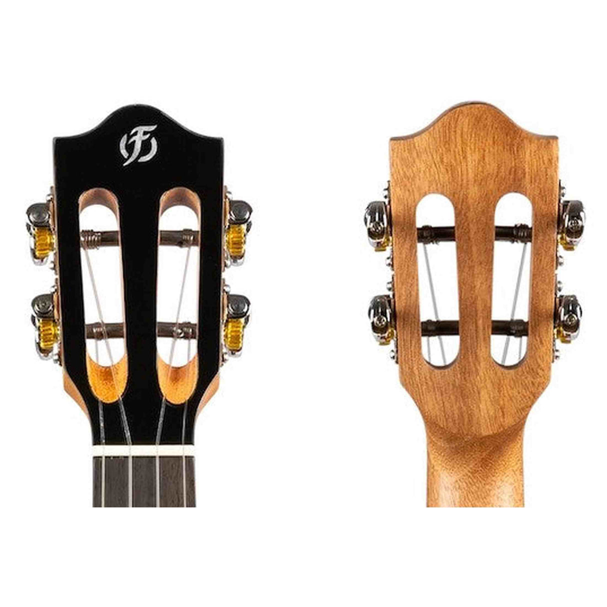 Flight Iris Concert BK Ukulele met Solid Spruce Top, Mahogany Body en Zwarte Afwerking