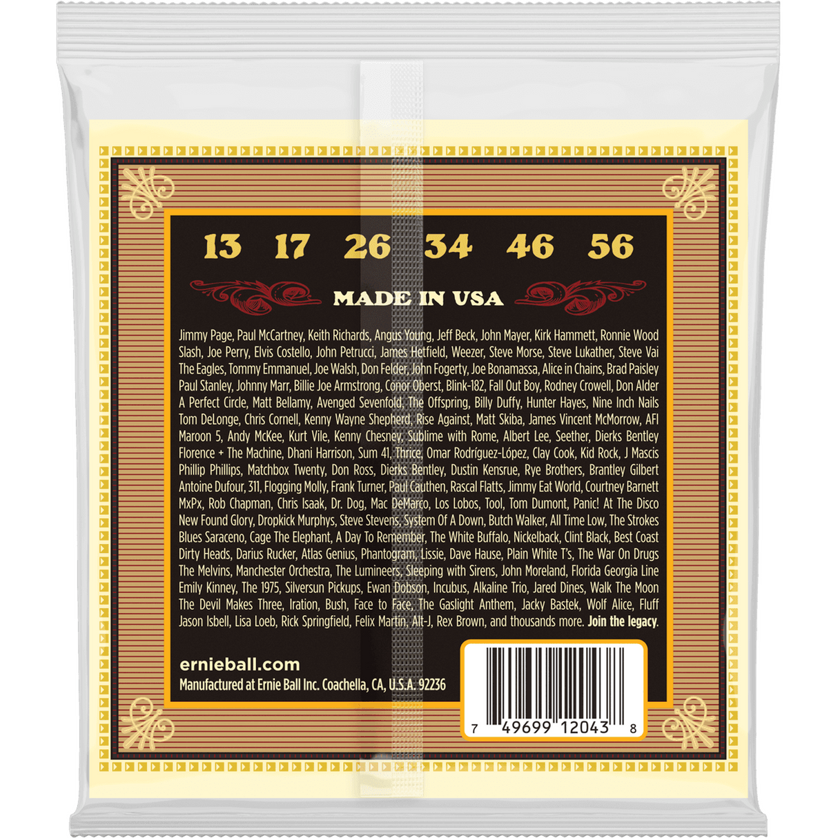 Ernie Ball 2043 Earthwood Akoestische Gitaar Snaren Regular Silk & Steel 013–056