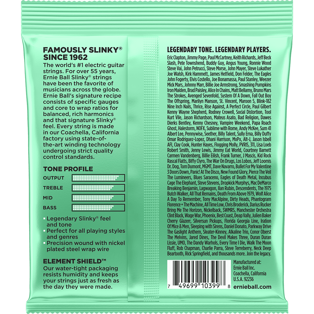 Ernie Ball 2229 Hyper Slinky elektrische gitaarsnaren 008-042