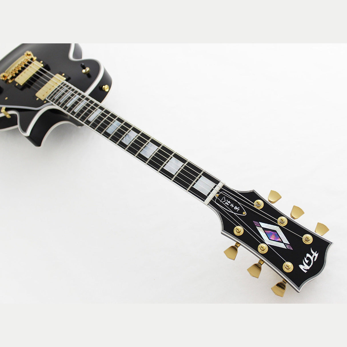 FGN Neo Classic LC20 elektrische gitaar Black High Gloss, Seymour Duncan SH 1 en SH 4, met gigbag