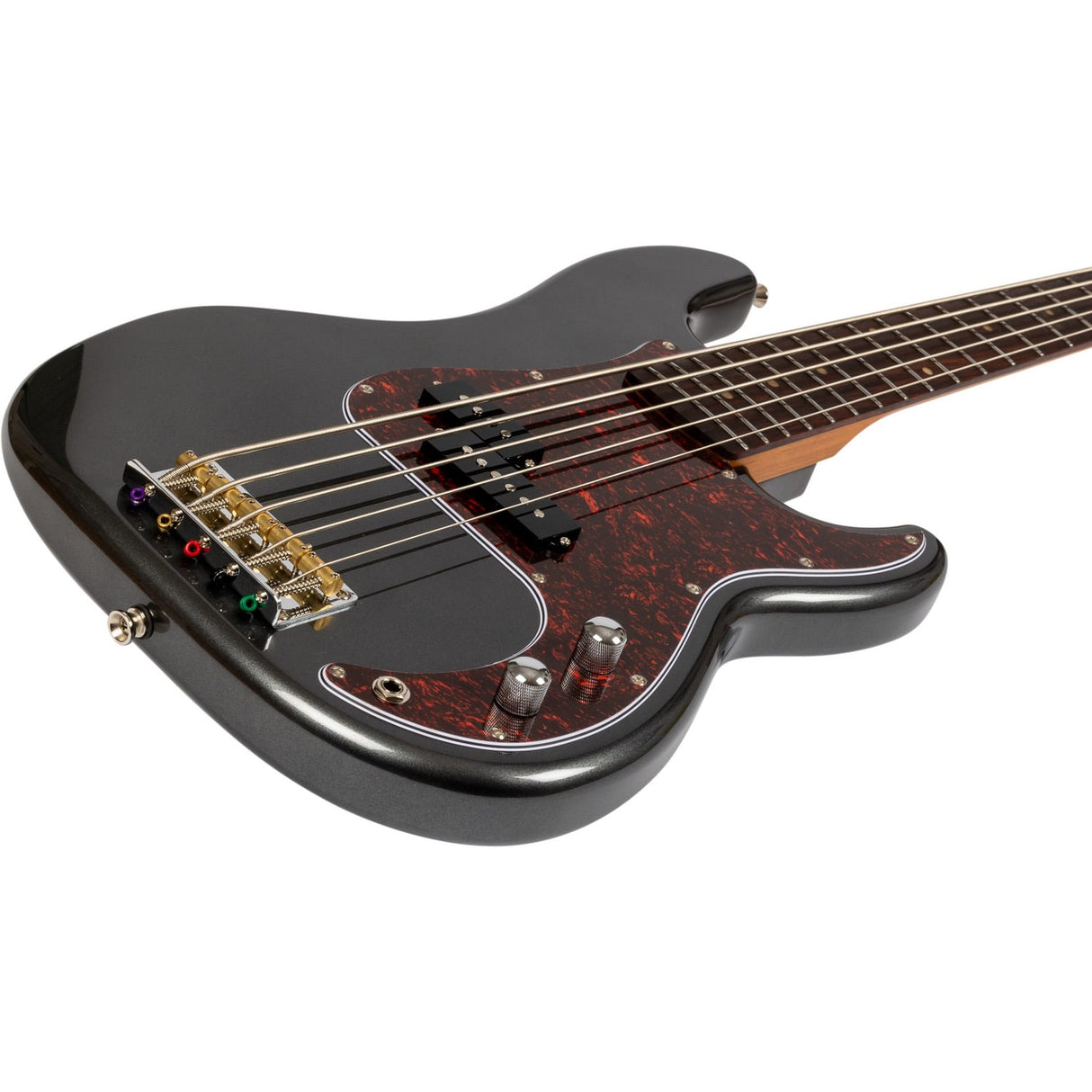 JET JPB-305 CRC PB-style 5-snarige Elektrische Bas Rosewood Toets Charcoal