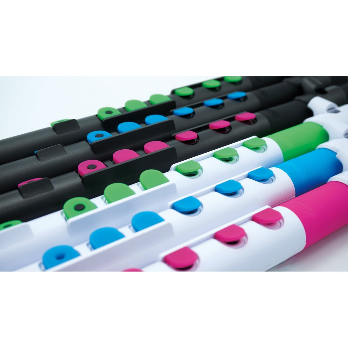 NUVO TooT 2.0 wit-blauw kinder dwarsfluit blokfluit alternatief met kleppen en Firstnote