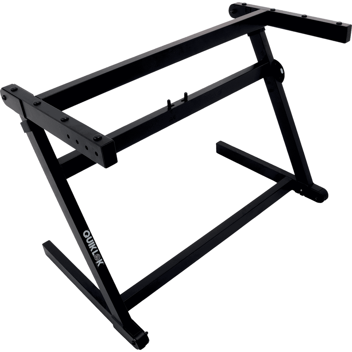 QUIKLOK Z71ALU Lichtgewicht Z-Keyboardstandaard – Verstelbaar, aluminium, Zwart, max. 113 kg