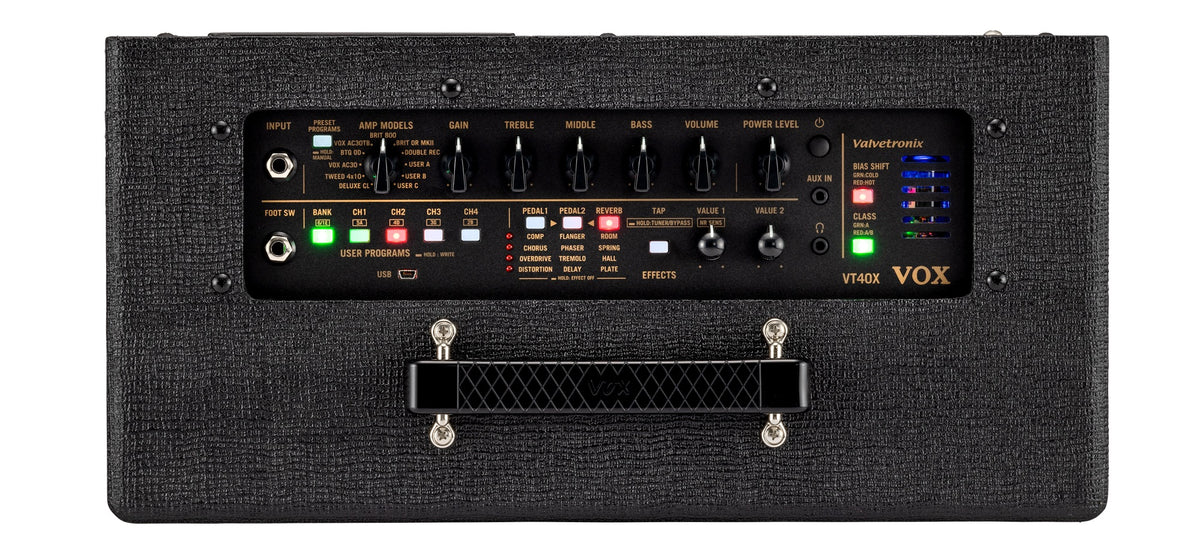 VOX VT40X Classic Blue gitaarcombo 40W met 12AX7 buis en 10 inch speaker