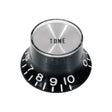 Boston KB-134-T Bellknop voor Inch Type Pot Shaft - Zwart met Chroomkap