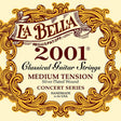 La Bella L-2001M snaren set classic, professional, clear nylon trebles & silverplated basses, medium tension