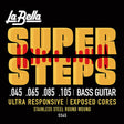 La Bella L-SS-45 snaren set elektrisch bass, stainless steel roundwound, light, 045-065-085-105 longscale