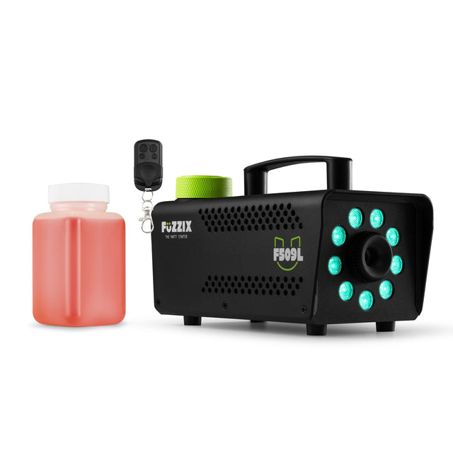 Fuzzix F509L Party Rookmachine – 500W met 9x RGB LED’s en Draadloze Afstandsbediening