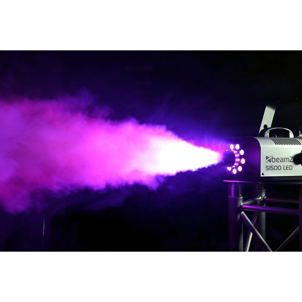 beamZ S1500LED Rookmachine 1500W met 9x 3W RGB LED en DMX-sturing