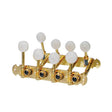 Boston 045-G machine heads for F-style mandolin, metal shaft, 69mm, plastic buttons, gold