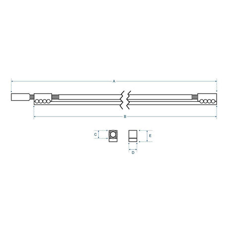 Boston TRO-460-L Halspen Truss Rod 460 mm 6 mm Staaf Single Action G-Style