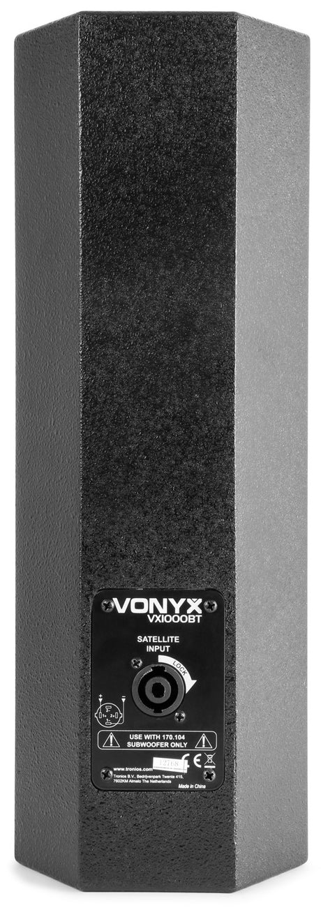 VONYX VX1000BT 1000W 2.2 Actieve Speakerset met Dubbele 10 inch Subwoofers en Bluetooth