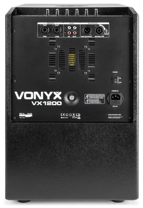 VONYX VX1200 750W Kolom Geluidssysteem met 12 inch Subwoofer en 4x 4,5 inch Drivers