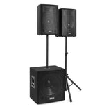 VONYX VX1218BT 1200W 2.1 Actieve Speakerset met 18 inch Subwoofer, Bluetooth 5.3 en 12 inch Satellieten