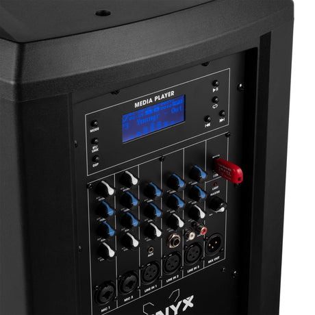 VONYX VX822 Kolom Geluidssysteem 1800W met Bluetooth 5.0, USB Speler en DSP Processor