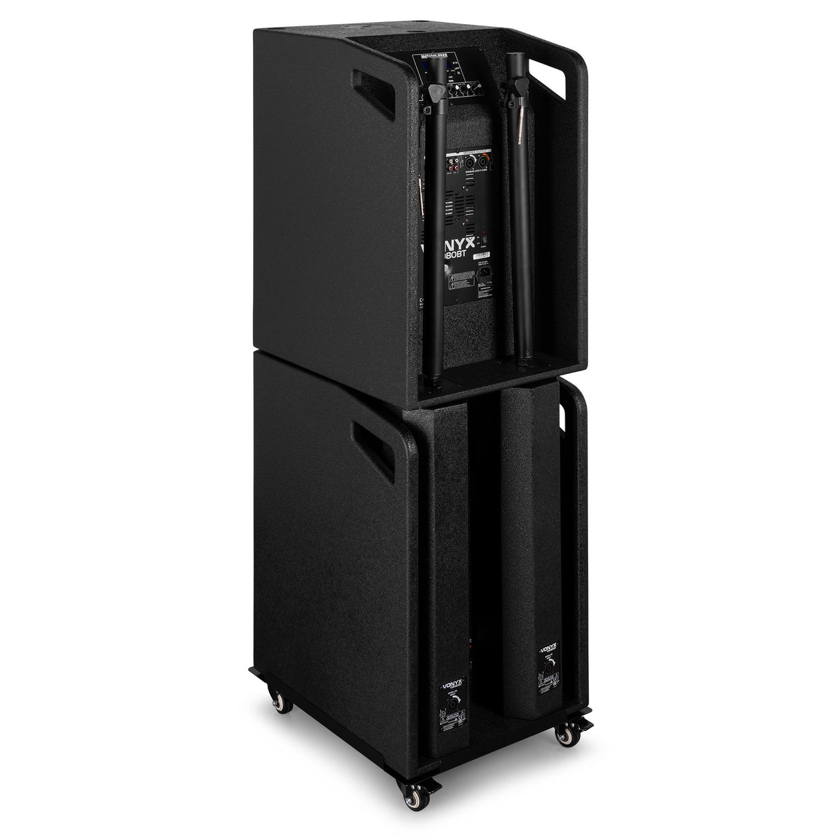 VONYX VX1080BT 1250W 2.2 Actieve Speakerset met Dubbele 15 inch Subwoofers en Bluetooth 5.3