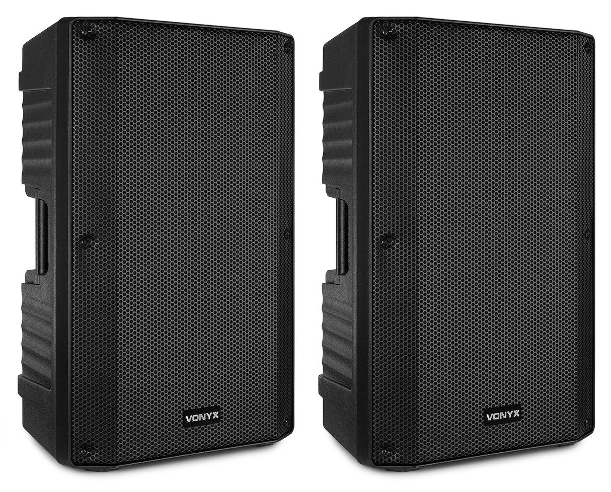 VONYX VSA120S 800W Actieve Stereo Speakerset met Bluetooth, USB Speler en 12 inch Woofers