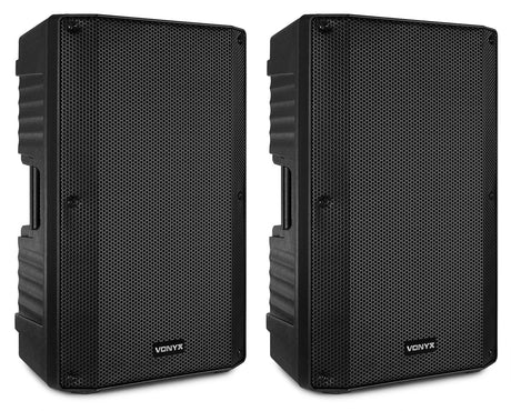 VONYX VSA150S 1000W Actieve Stereo Speakerset met Bluetooth, USB Speler en 15 inch Woofers